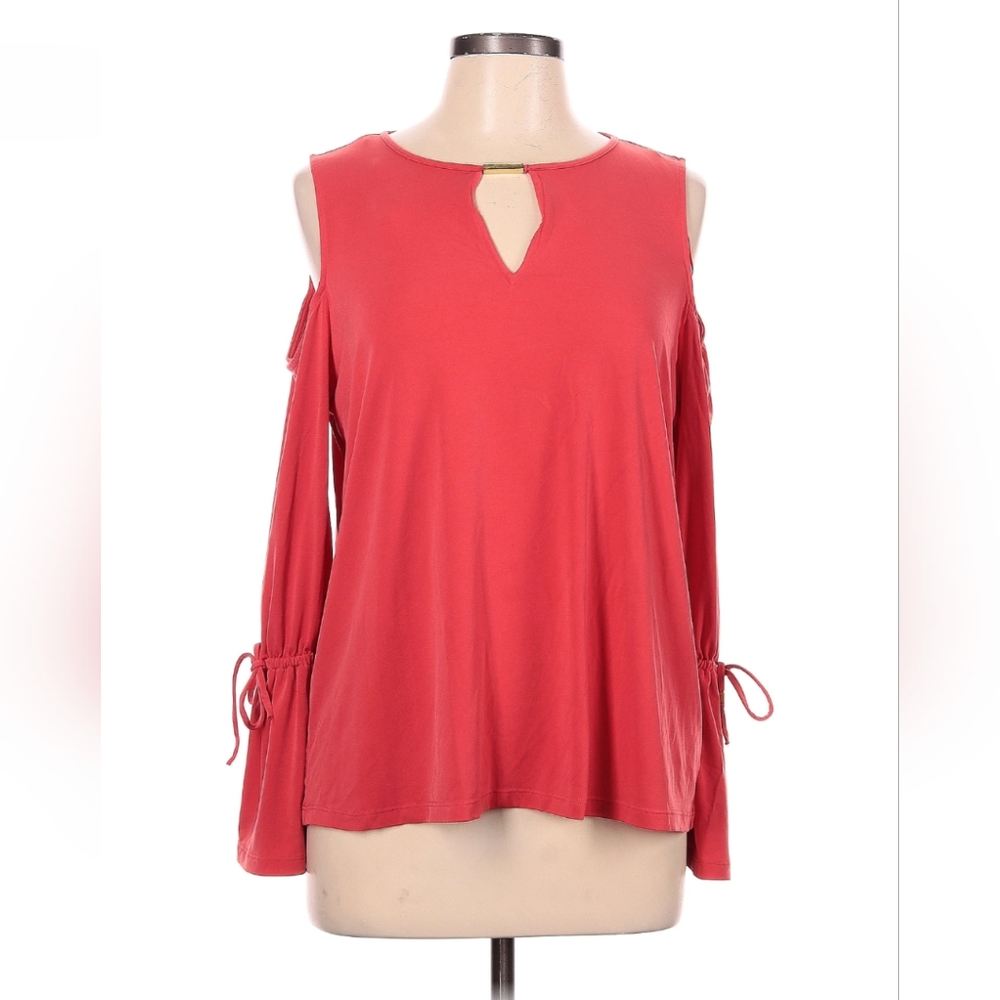 Michael Kors Red Long Sleeve Blouse - L